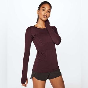 Lululemon Maroon Purplee Swiftly Tech top